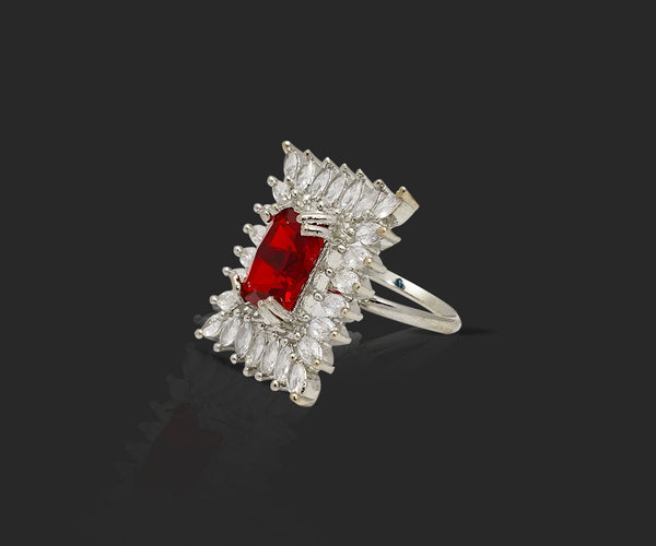 Crimson Sparkle Bliss Ring