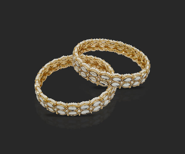 Ethereal Elegance Kundan Bangles