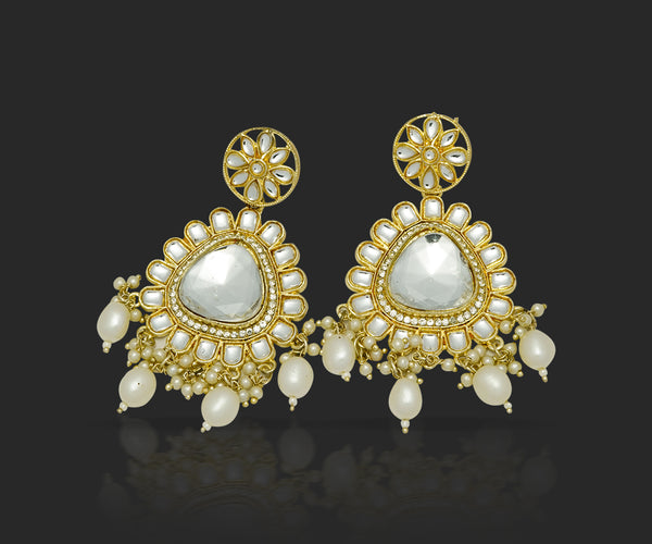 Gilded Ivory Pearl Jhumka