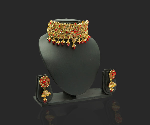 Golden Ember Choker Ensemble Set