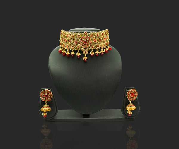 Golden Ember Choker Ensemble Set