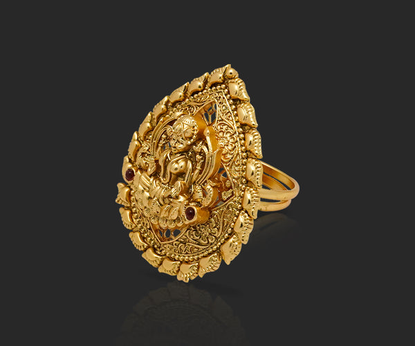 Sacred Temple Treasure Goddess Lakshmi Ring